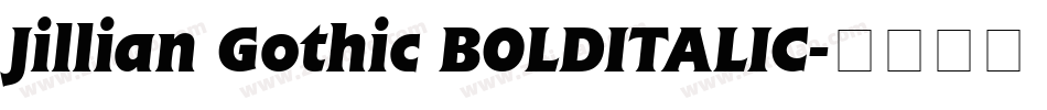 Jillian Gothic BOLDITALIC字体转换